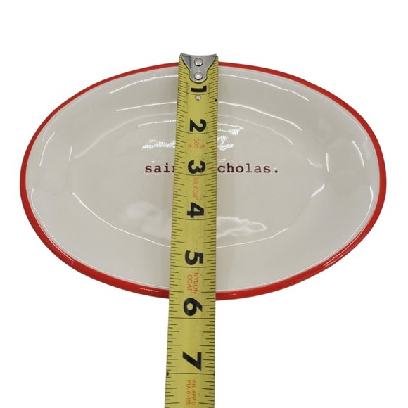 Rae Dunn by Magenta saint nicholas. Oval Plate for Appetizers Cookies - Picture 4 of 5